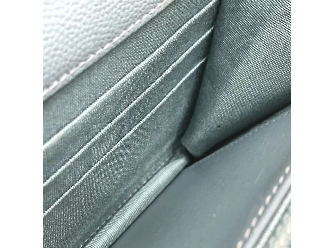 Borsa a spalla in pelle blu Chanel - vista 12