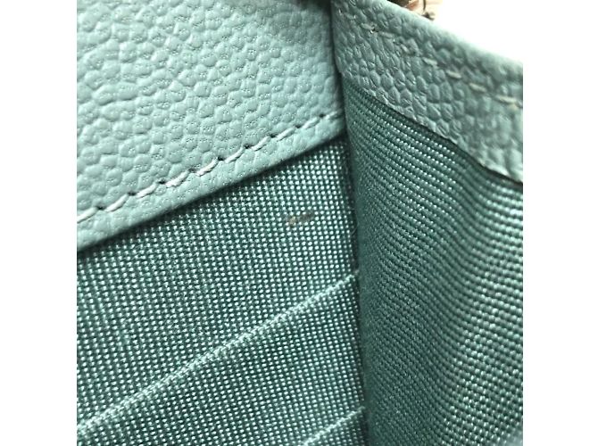 Borsa a spalla in pelle blu Chanel - vista 14