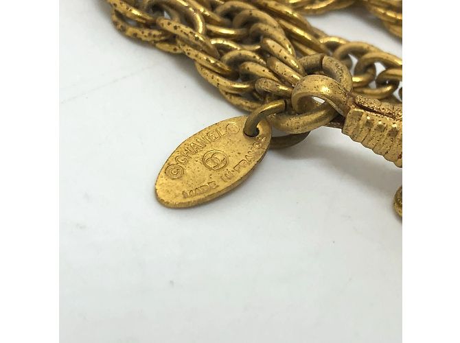 Collana in catena dorata vintage Chanel D'oro - vista 8