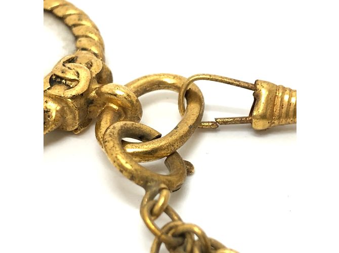Collana in catena dorata vintage Chanel D'oro - vista 9