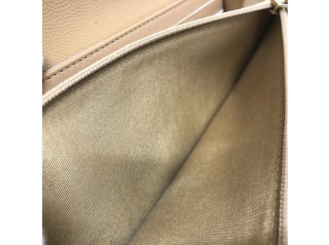 Chanel Beiger Leder Langgeldbörse - Ansicht 11