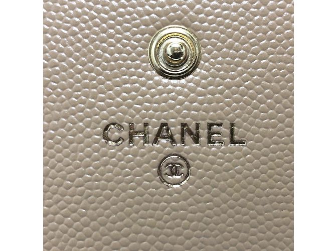 Chanel Beiger Leder Langgeldbörse - Ansicht 8