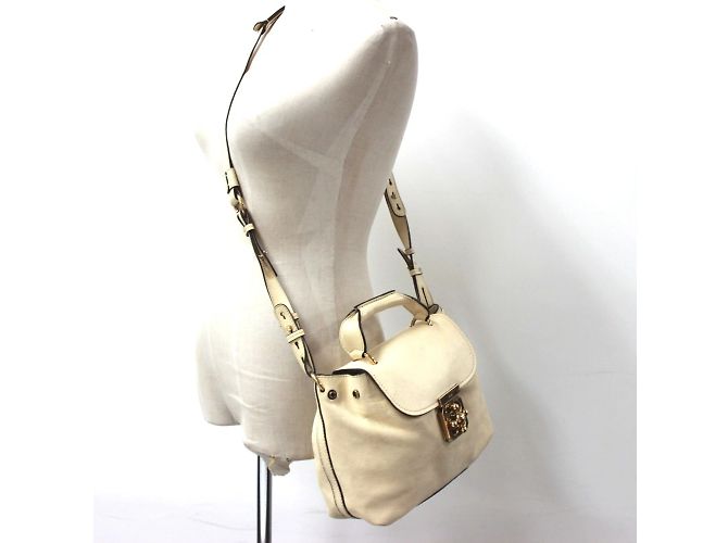 Borsa a spalla in pelle beige Chloé - vista 10