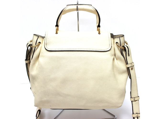 Borsa a spalla in pelle beige Chloé - vista 2
