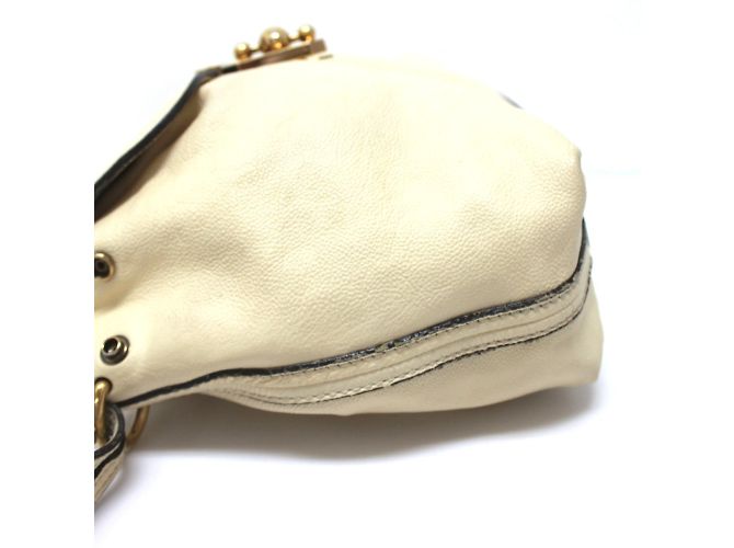 Borsa a spalla in pelle beige Chloé - vista 3