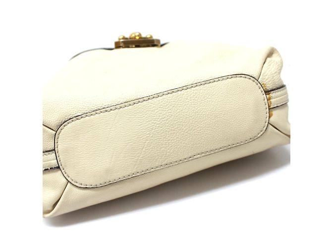 Borsa a spalla in pelle beige Chloé - vista 5