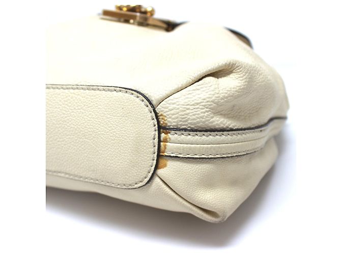 Borsa a spalla in pelle beige Chloé - vista 6