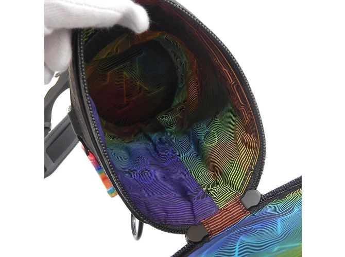 Borsa a spalla Louis Vuitton Porocheon M45604 espandibile Nero Multicolore - vista 4