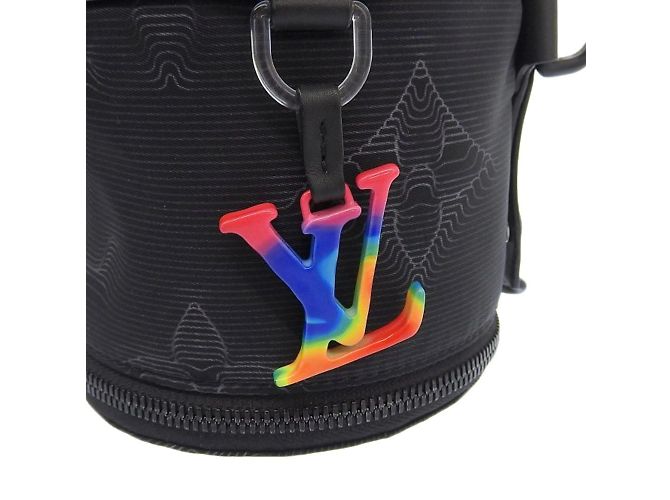 Borsa a spalla Louis Vuitton Porocheon M45604 espandibile Nero Multicolore - vista 7