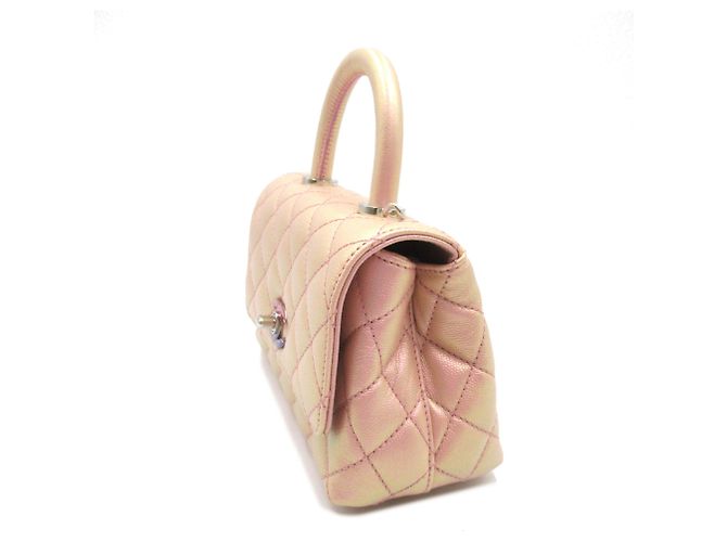 Chanel Coco Handle Matelasse 2-Way Shoulder Bag Pink - view 3