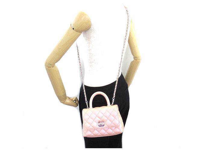 Chanel Coco Handle Matelasse 2-Way Shoulder Bag Pink - view 5