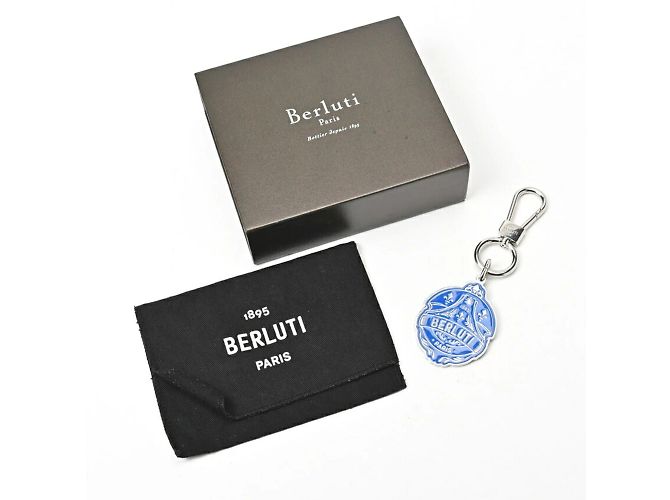 Portachiavi in metallo blu e argento Berluti - vista 7