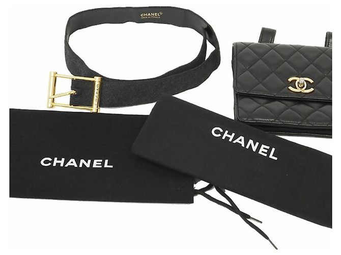 Borsa a vita Chanel Matelassé 70 Nera Nero - vista 10