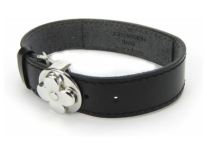 Bracciale in pelle nera Louis Vuitton Nero - vista 10