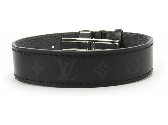 Bracciale in pelle nera Louis Vuitton Nero - vista 2