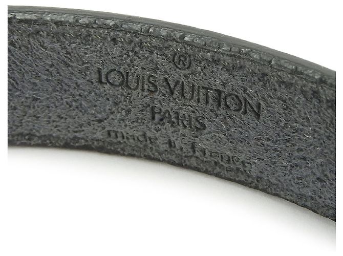Bracciale in pelle nera Louis Vuitton Nero - vista 4