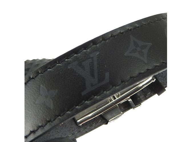 Bracciale in pelle nera Louis Vuitton Nero - vista 5