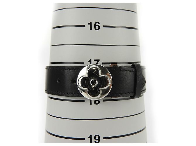 Bracciale in pelle nera Louis Vuitton Nero - vista 9