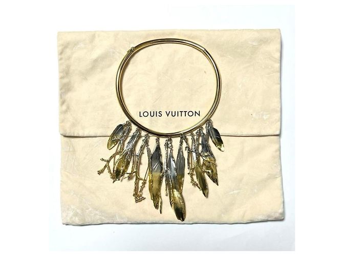 Collana choker V essenziale in piume Louis Vuitton D'oro - vista 10