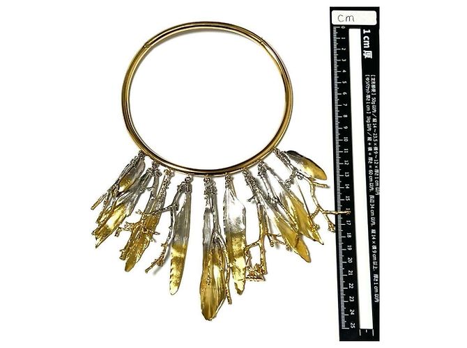 Collana choker V essenziale in piume Louis Vuitton D'oro - vista 2