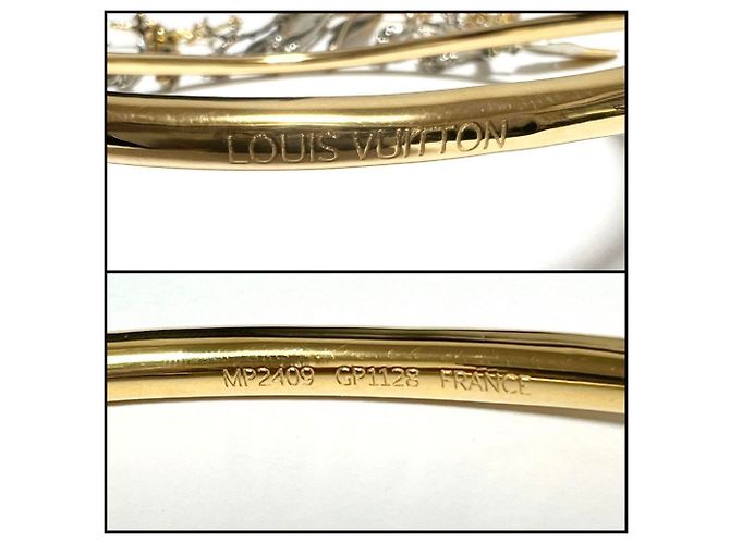 Collana choker V essenziale in piume Louis Vuitton D'oro - vista 8
