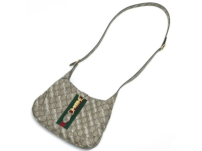 Sac à main Gucci 636706 Collaboration Balenciaga Beige - vue 11