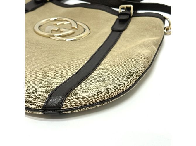 Borsa a Spalla Gucci Beige GG 2WAY - vista 4