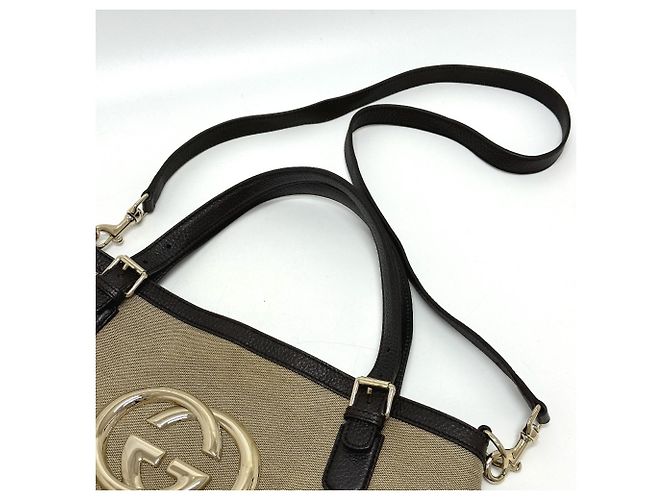 Borsa a Spalla Gucci Beige GG 2WAY - vista 7