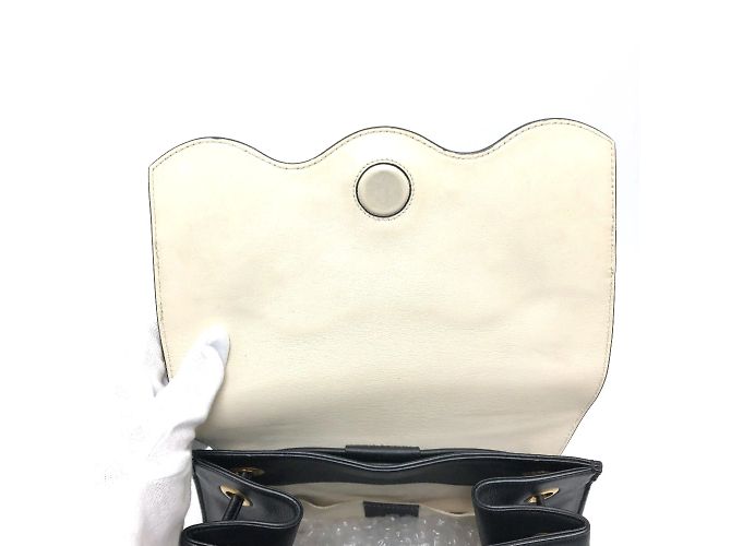 Schwarzer Leder-Rucksack von Gucci - Ansicht 11