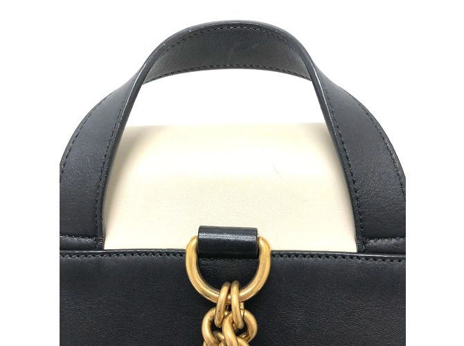 Schwarzer Leder-Rucksack von Gucci - Ansicht 4