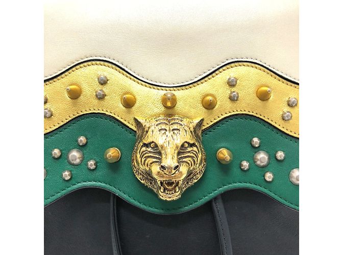 Schwarzer Leder-Rucksack von Gucci - Ansicht 6