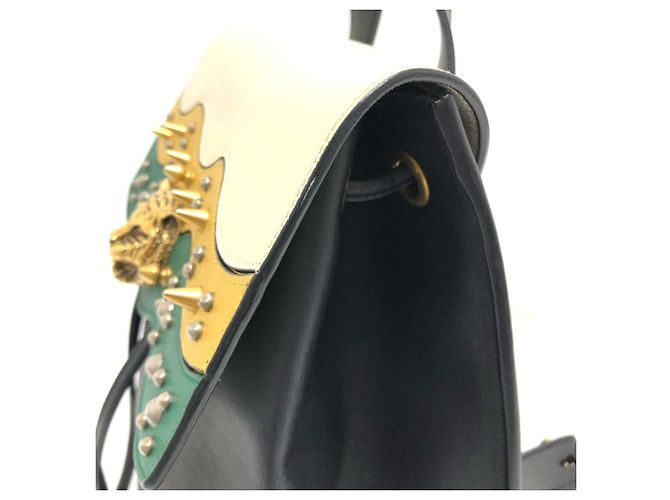 Schwarzer Leder-Rucksack von Gucci - Ansicht 8