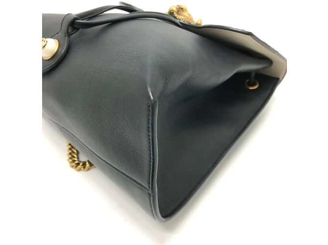 Schwarzer Leder-Rucksack von Gucci - Ansicht 9