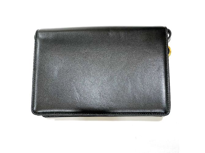 Borsa a spalla in pelle nera GG Marmont 589474 di Gucci Nero - vista 2