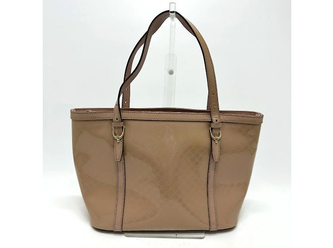 Gucci Beiger Lackleder-Shopper - Ansicht 2