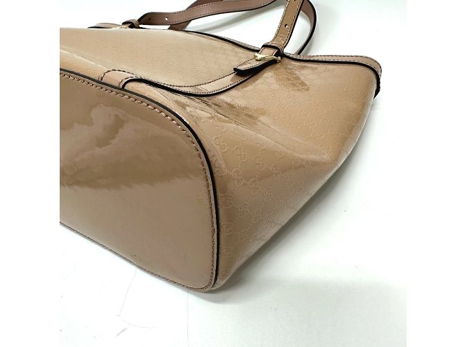 Gucci Beiger Lackleder-Shopper - Ansicht 4