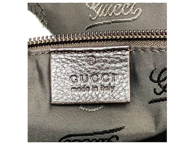 Gucci 201480 Sima Line Valigetta in Pelle Marrone - vista 10