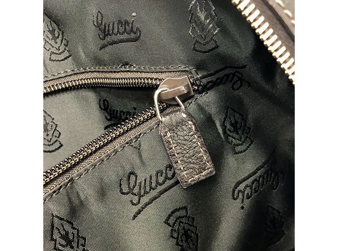 Gucci 201480 Sima Line Valigetta in Pelle Marrone - vista 13