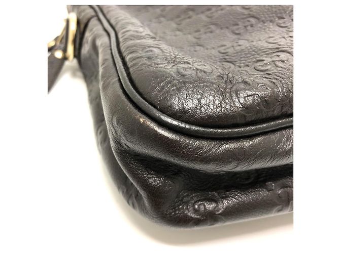 Gucci 201480 Sima Line Valigetta in Pelle Marrone - vista 4