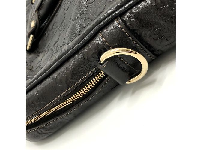 Gucci 201480 Sima Line Valigetta in Pelle Marrone - vista 6
