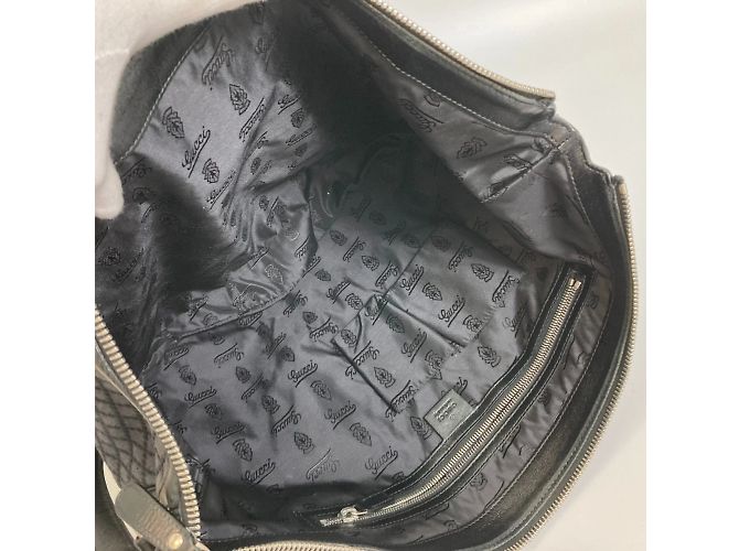 Borsa a spalla Gucci nera e grigia Nero - vista 12