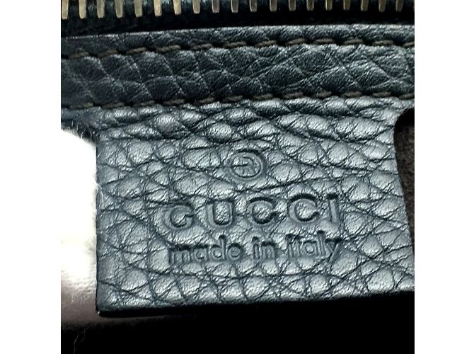 Borsa a spalla in pelle grigia Gucci Marrone - vista 11