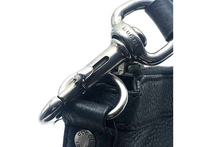 Borsa a spalla in pelle grigia Gucci Marrone - vista 4