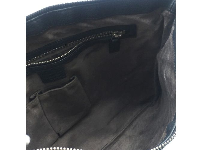 Borsa a spalla in pelle grigia Gucci Marrone - vista 9