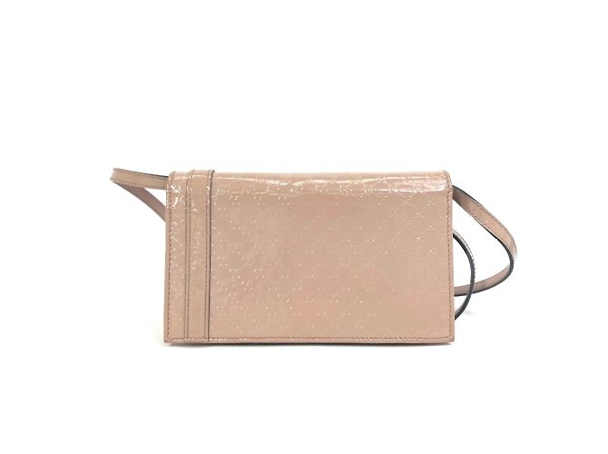 Borsa a spalla in pelle verniciata beige Gucci - vista 2