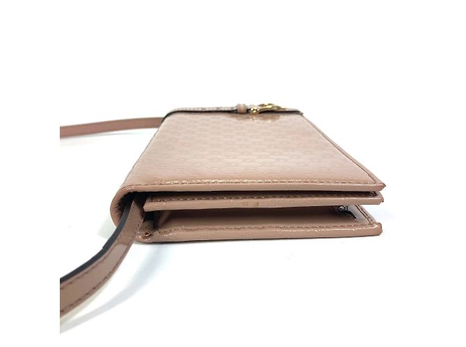 Borsa a spalla in pelle verniciata beige Gucci - vista 3