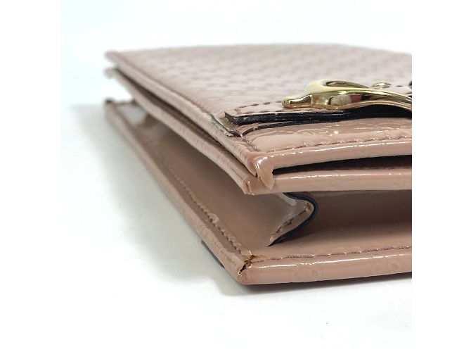 Borsa a spalla in pelle verniciata beige Gucci - vista 6