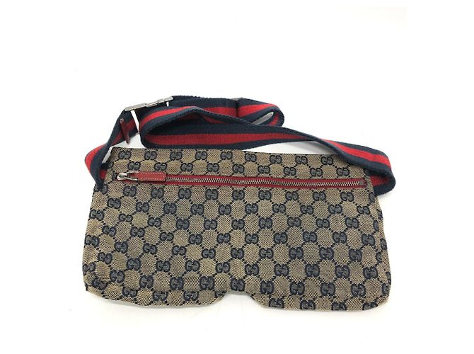 Gucci 28566 Marsupio GG/Logo Blu navy - vista 2