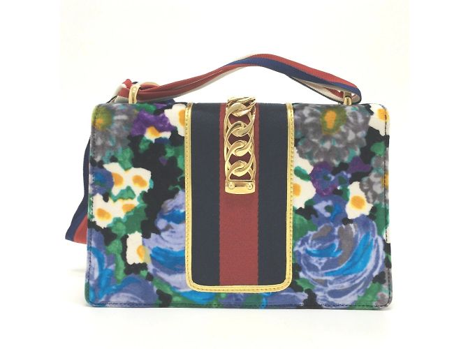 Borsa a spalla con nastro floreale Gucci - vista 2