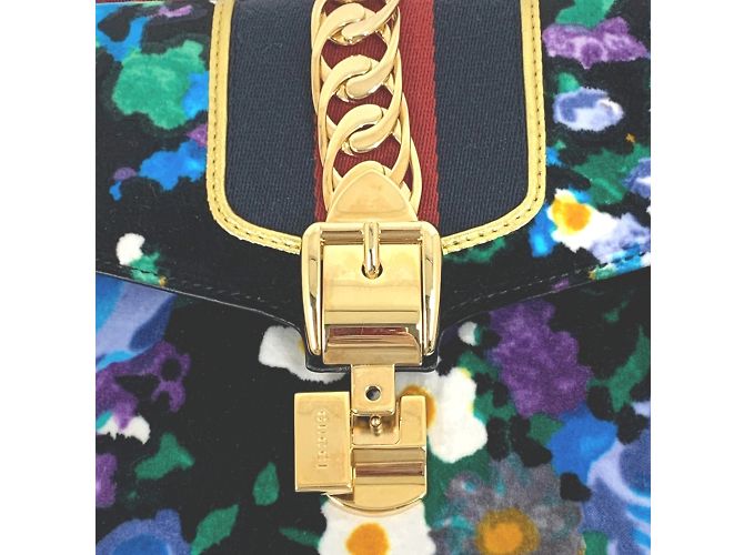 Borsa a spalla con nastro floreale Gucci - vista 5